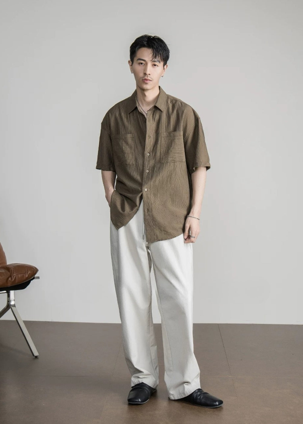 Soft Lyocell Oversized Shirt #FS082