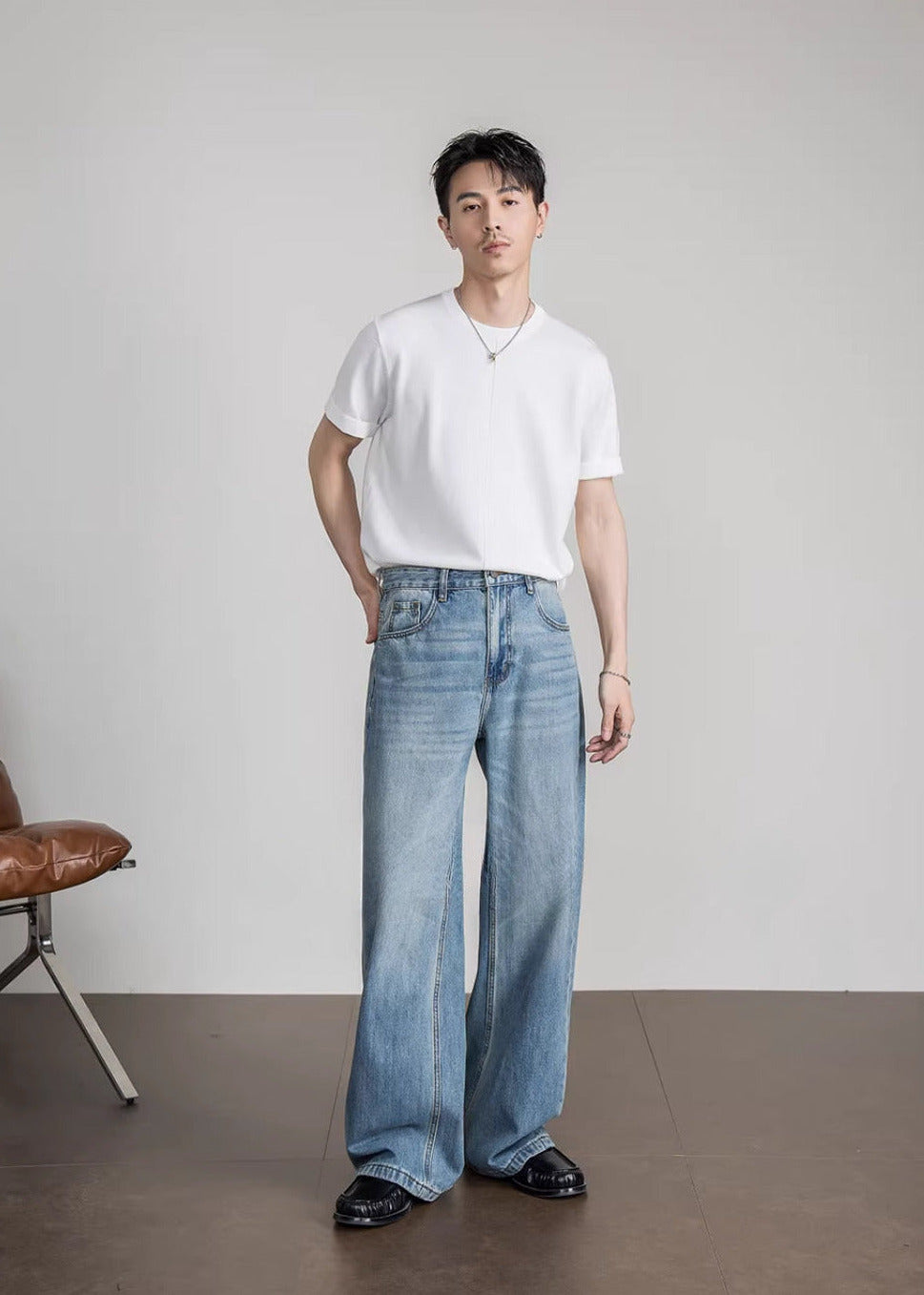 Vintage Blue Wide Denim #FS037