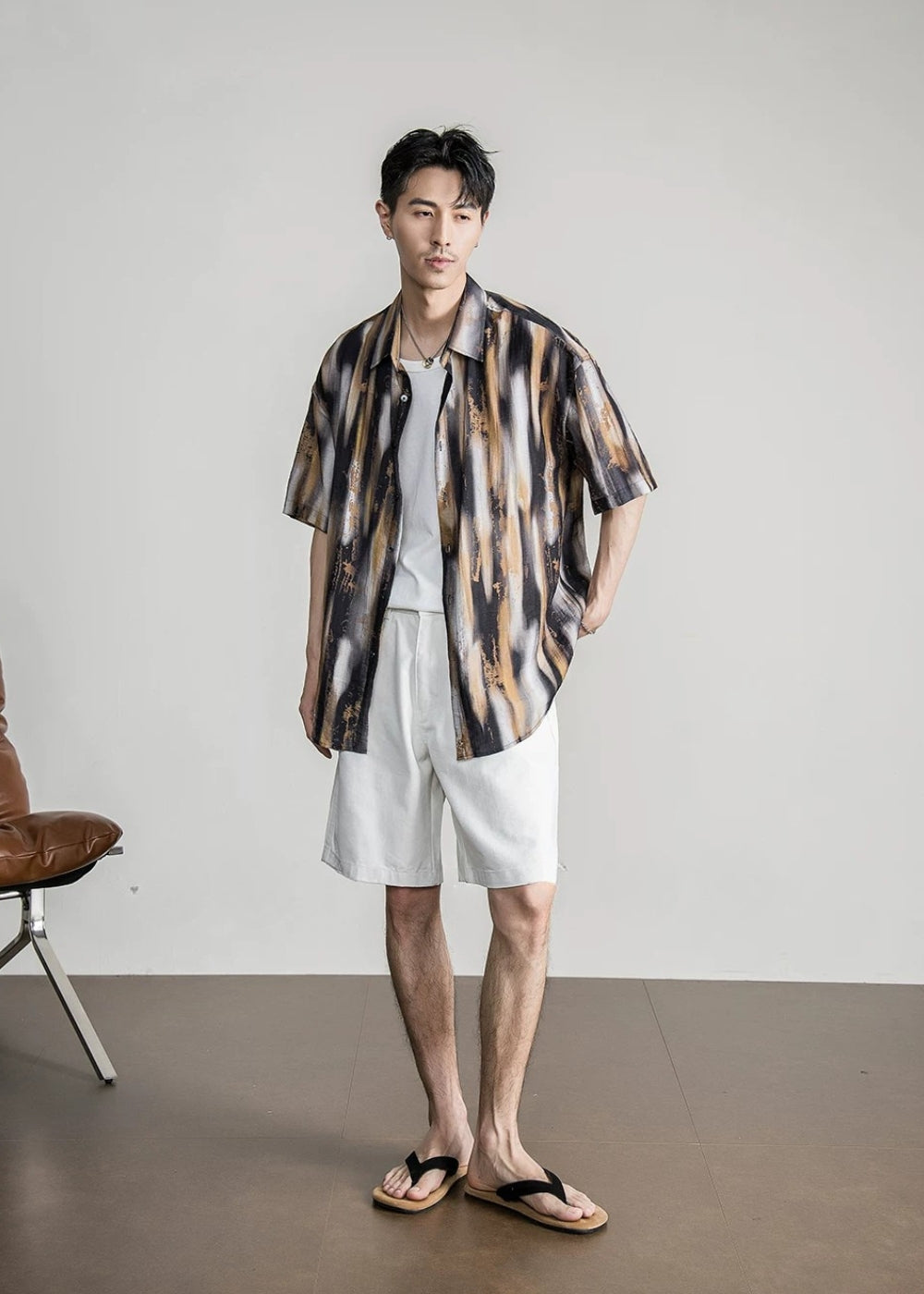 Abstract Gradient Loose Shirt  #FS084