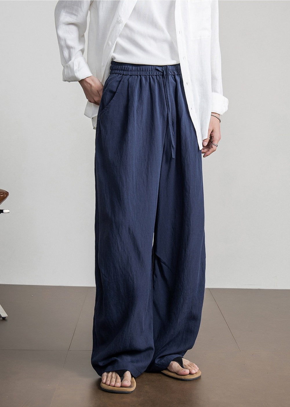Tencel Blend Wide Drape Pants  #FS093
