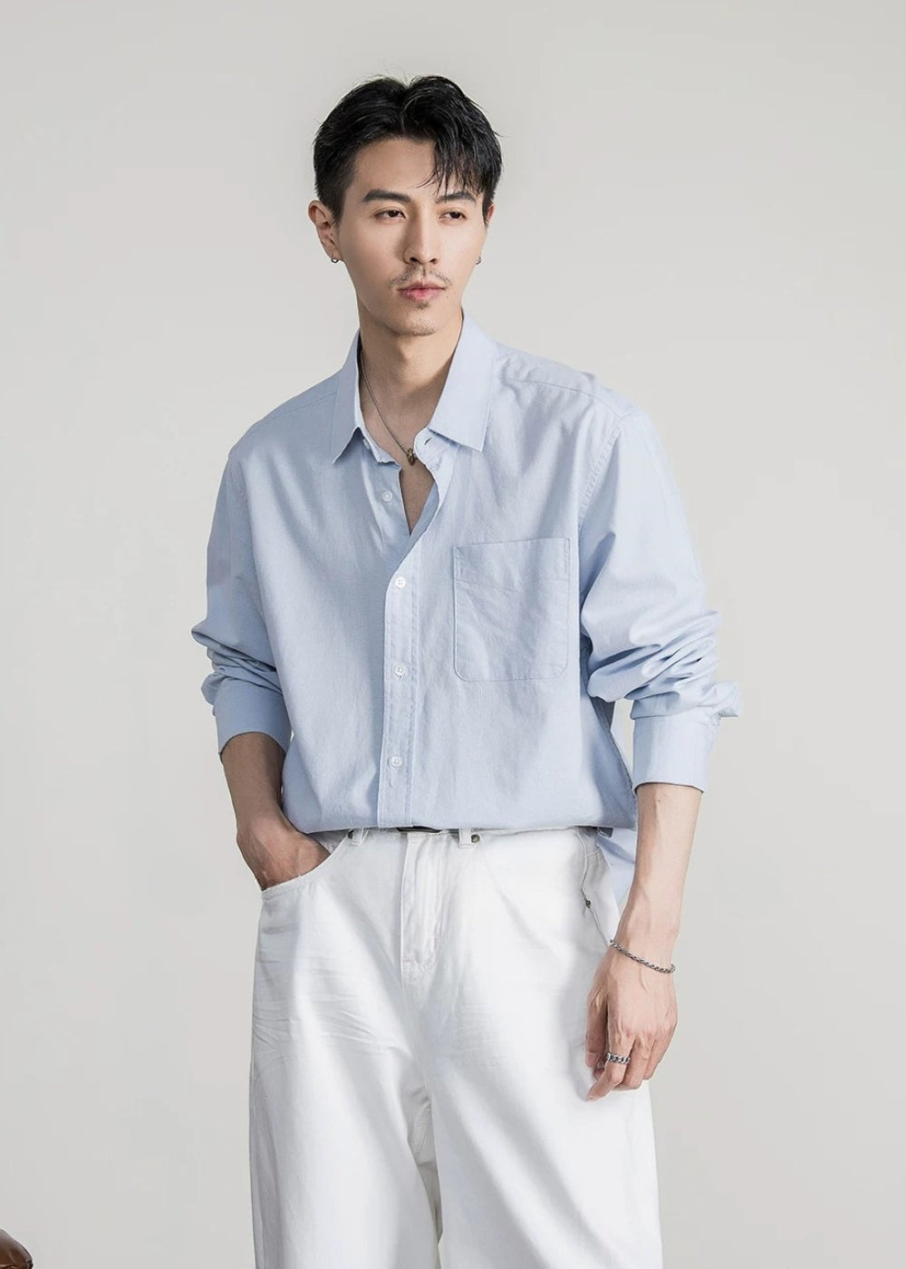 Calm Linen Loose Shirt  #FS055