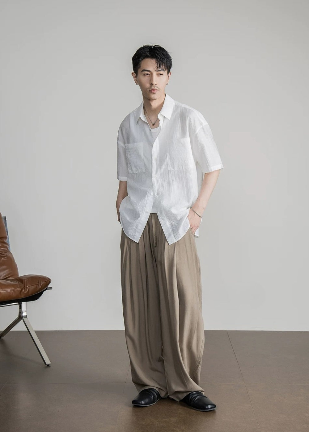 Soft Lyocell Oversized Shirt  #FS082