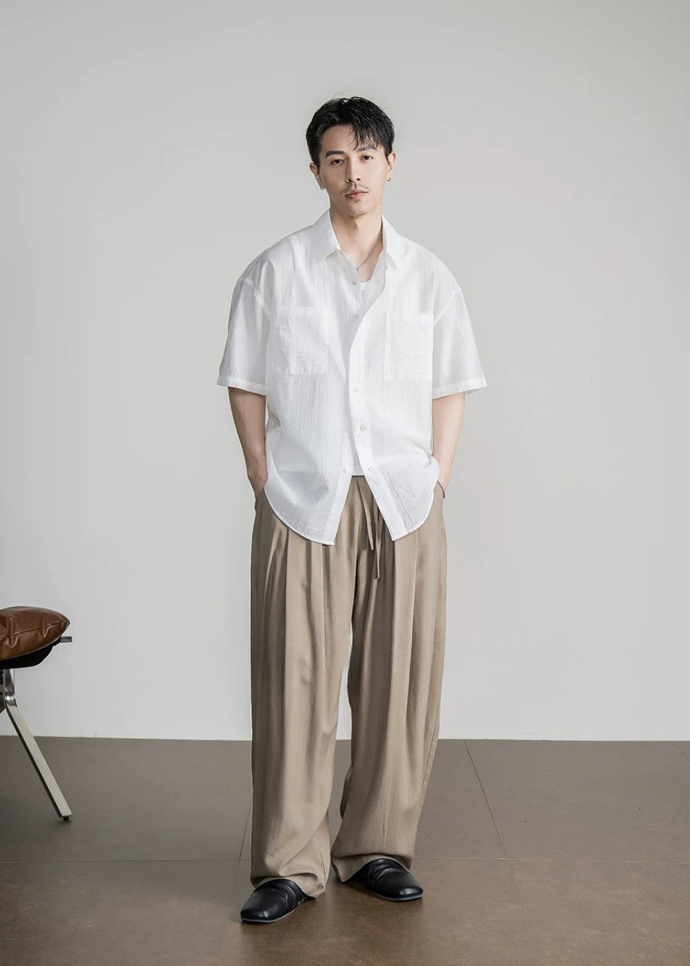 Drape Lyocell Tuck Pants  #FS058