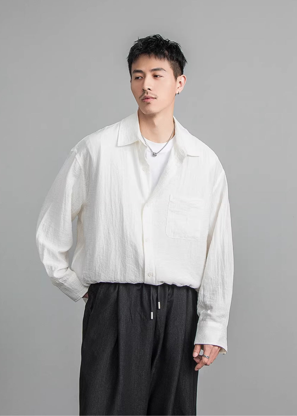 Airy Linen Relax Shirt  #FS030