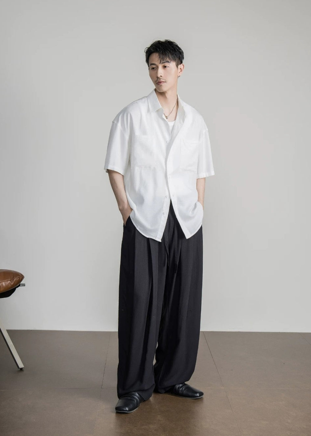 Fluid Lyocell Loose Shirt  #FS095