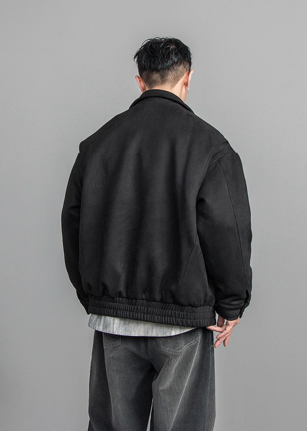 Velour Texture Retro Blouson  #FS008