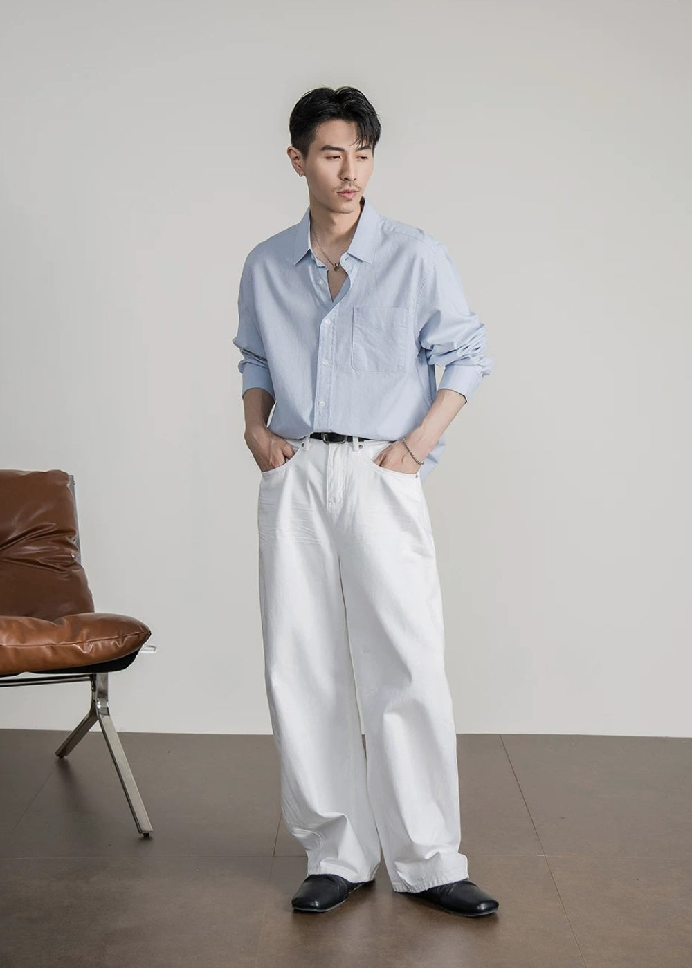 Calm Linen Loose Shirt  #FS055