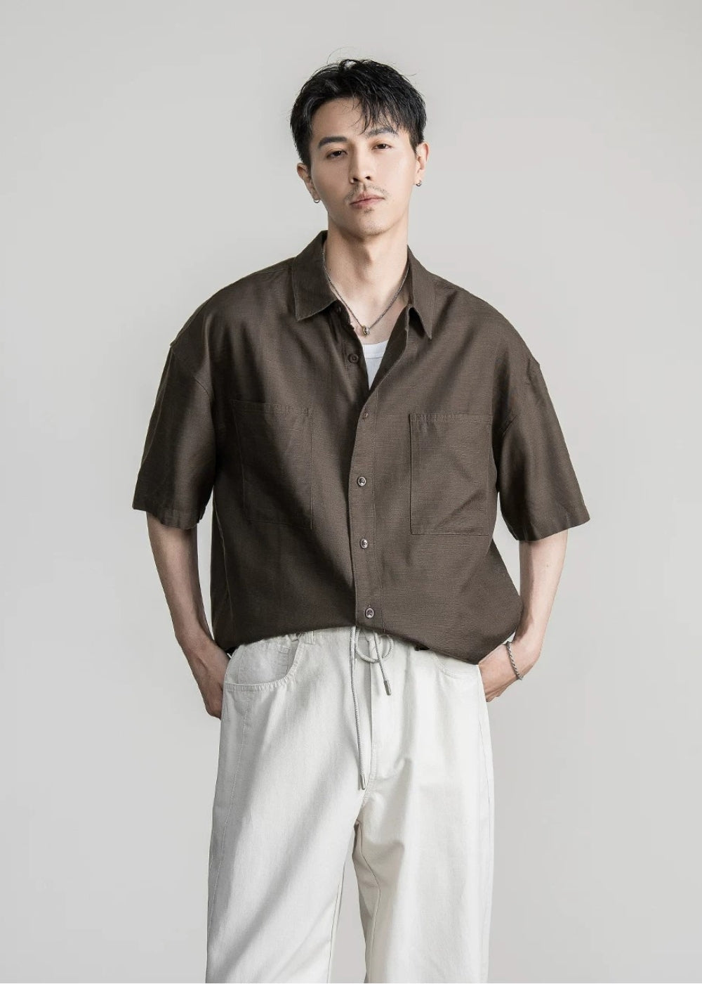 Fluid Lyocell Loose Shirt  #FS095