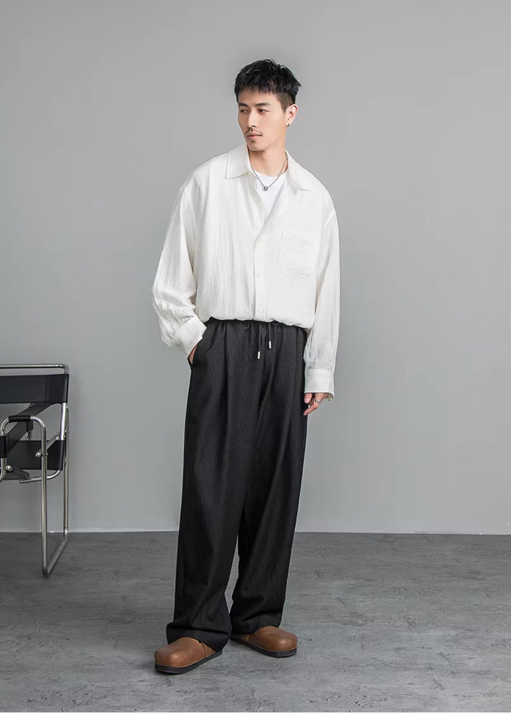 Airy Linen Relax Shirt  #FS030
