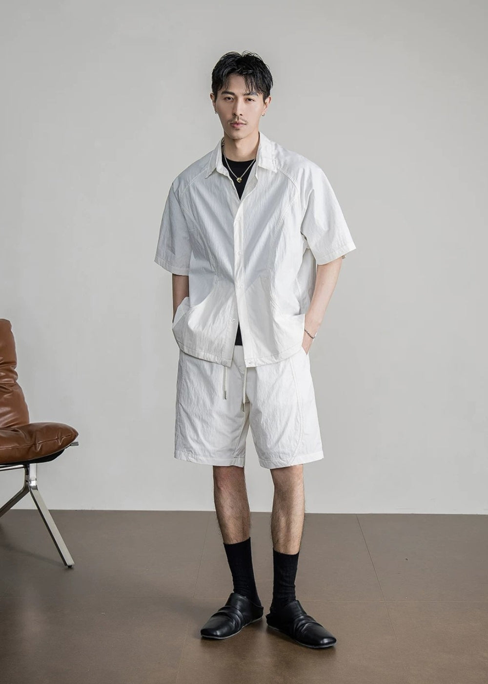 Cotton Stitch Short Set  #FS074