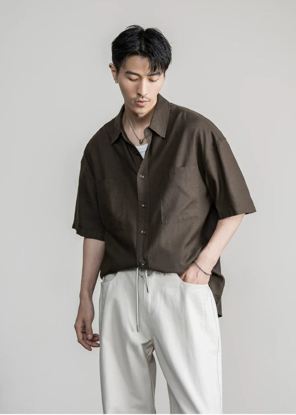 Fluid Lyocell Loose Shirt  #FS095