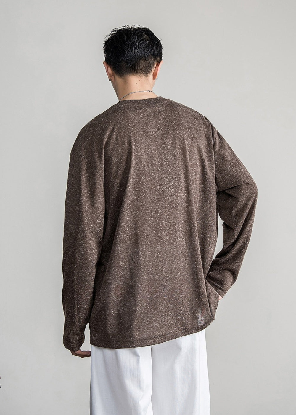 Grain Linen Drape Long Sleeve  #FS066