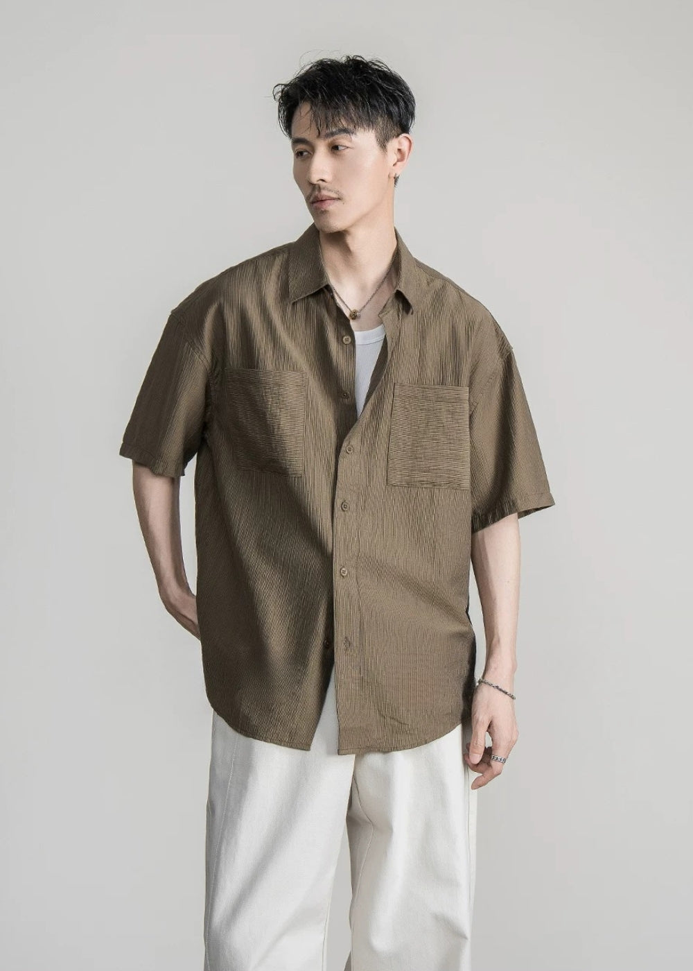Soft Lyocell Oversized Shirt  #FS082