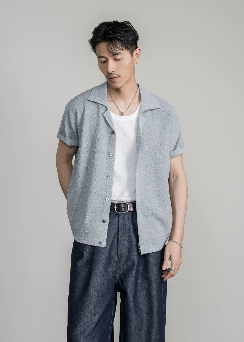 Smooth Cuban Drop Shirt  #FS071