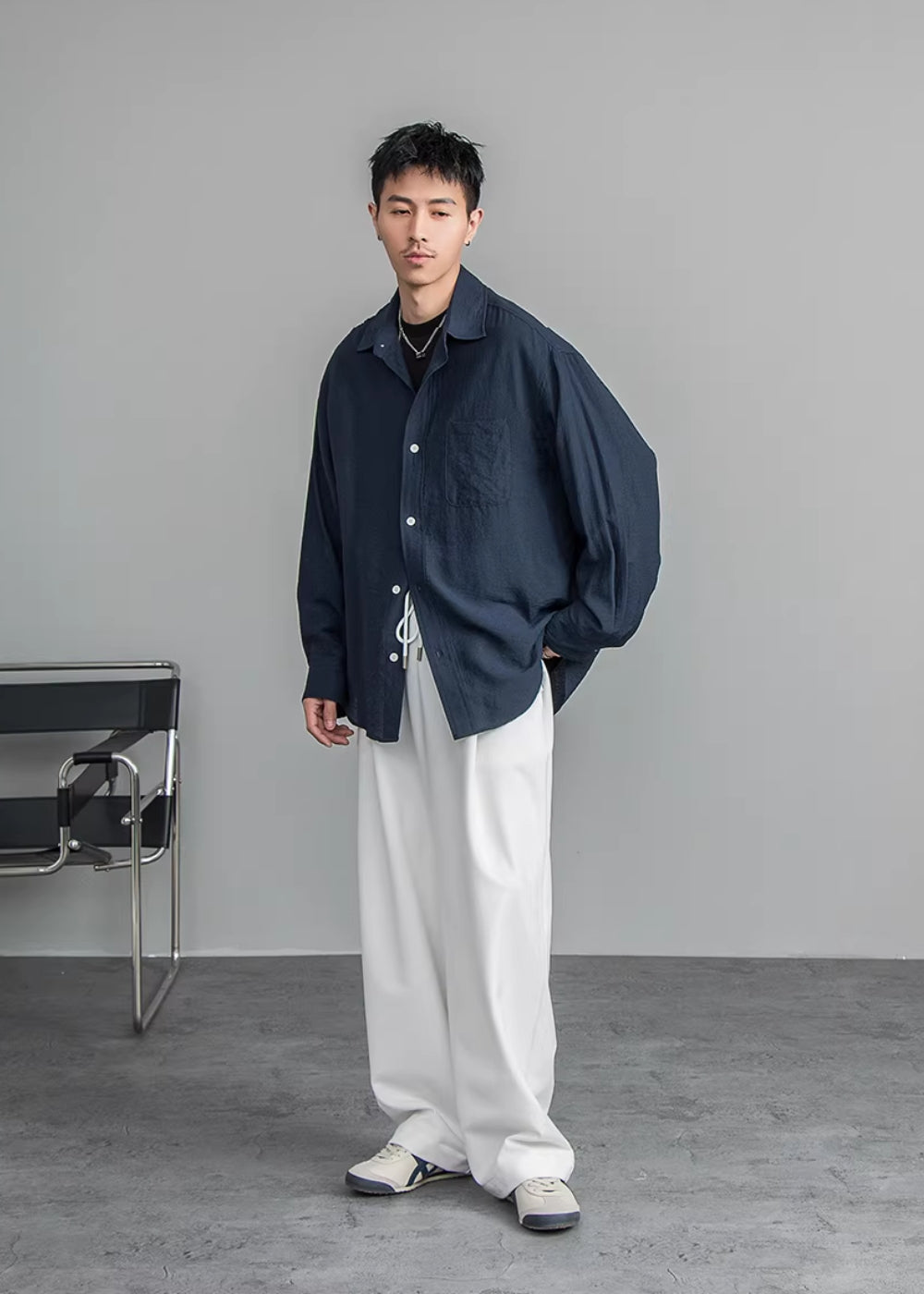 Airy Linen Relax Shirt  #FS030
