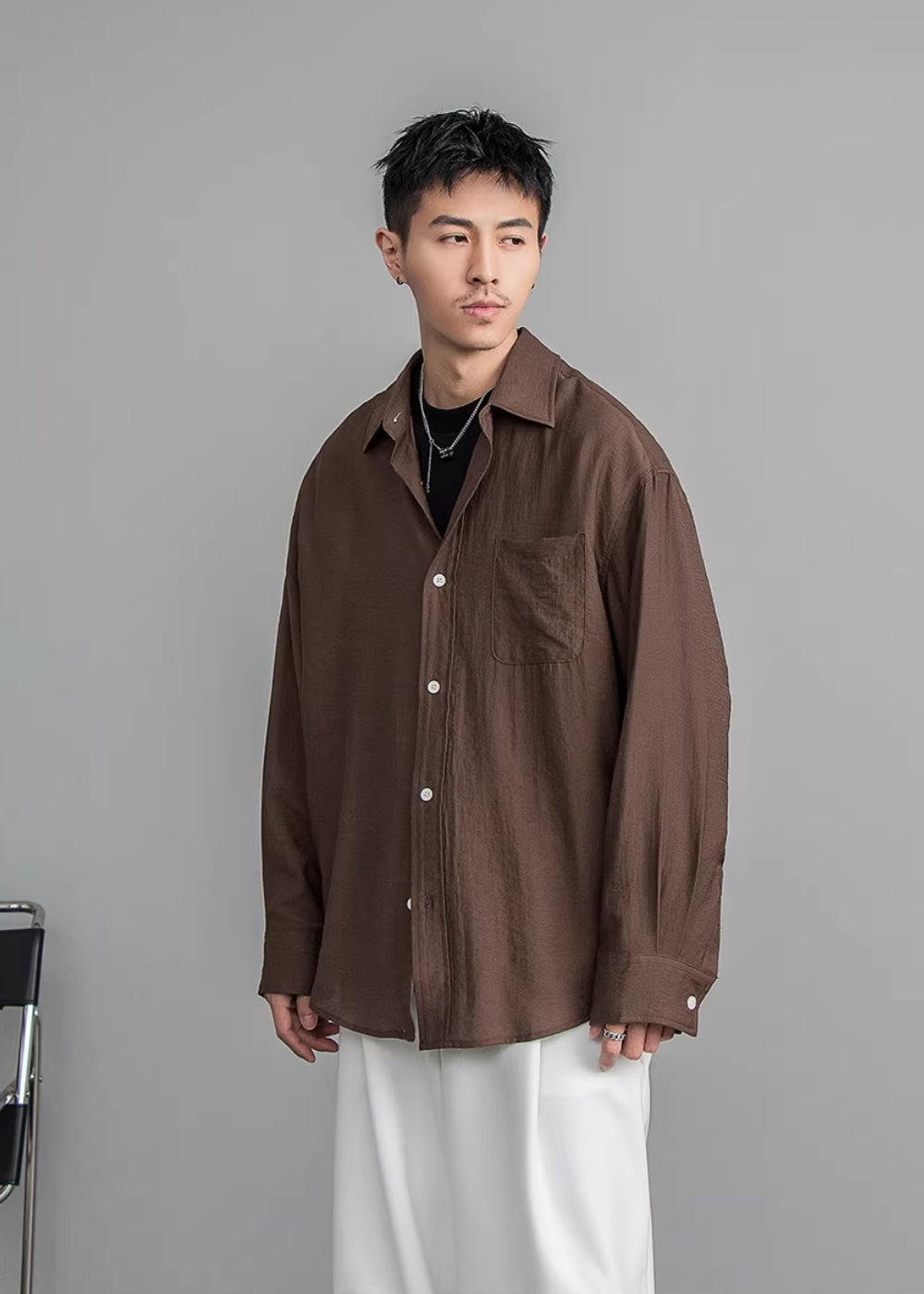 Airy Linen Relax Shirt  #FS030