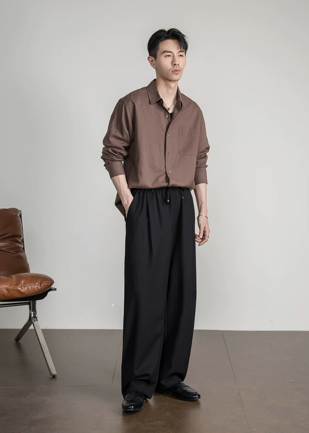 Calm Linen Loose Shirt  #FS055