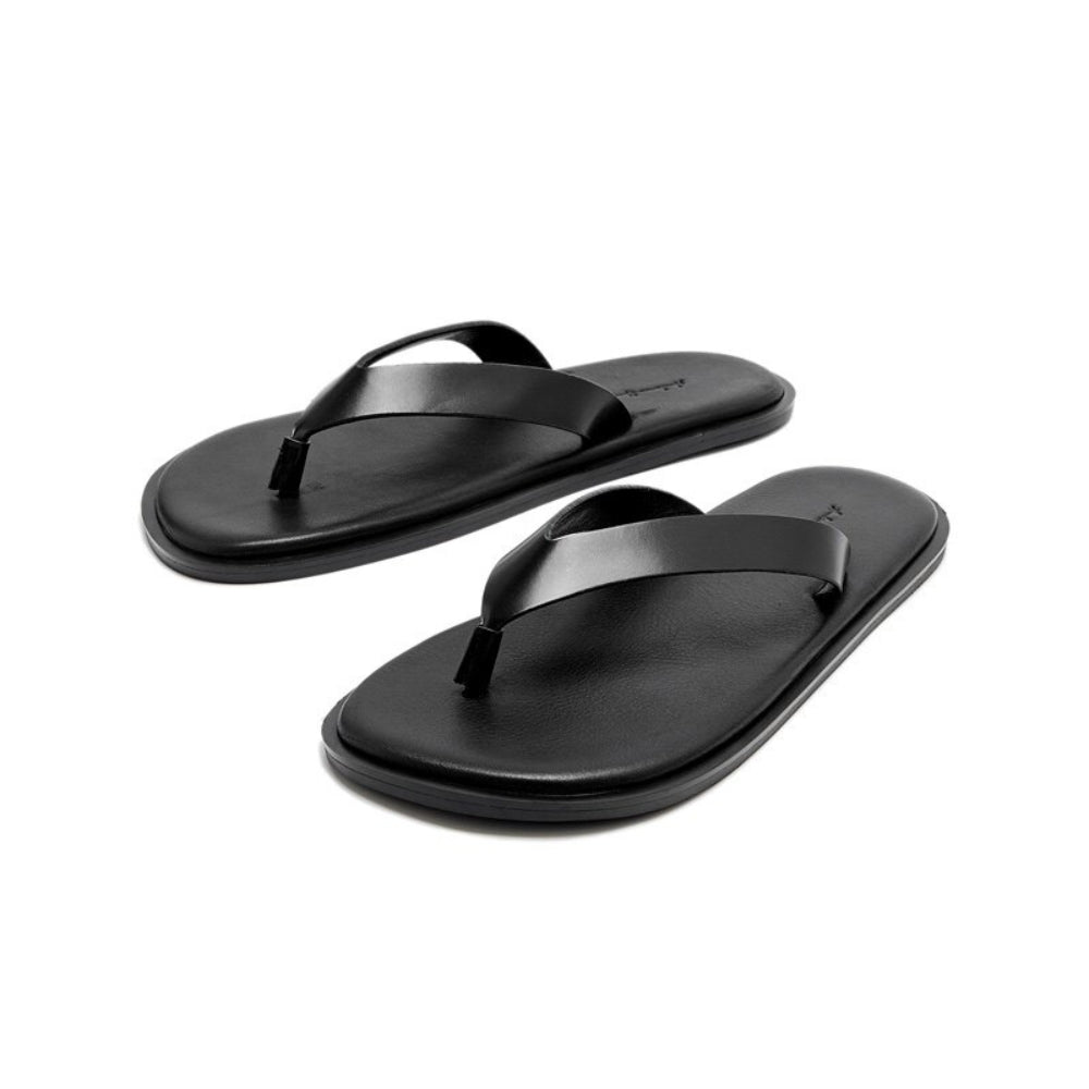 Minimal Leather Thong Sandals  #AS001