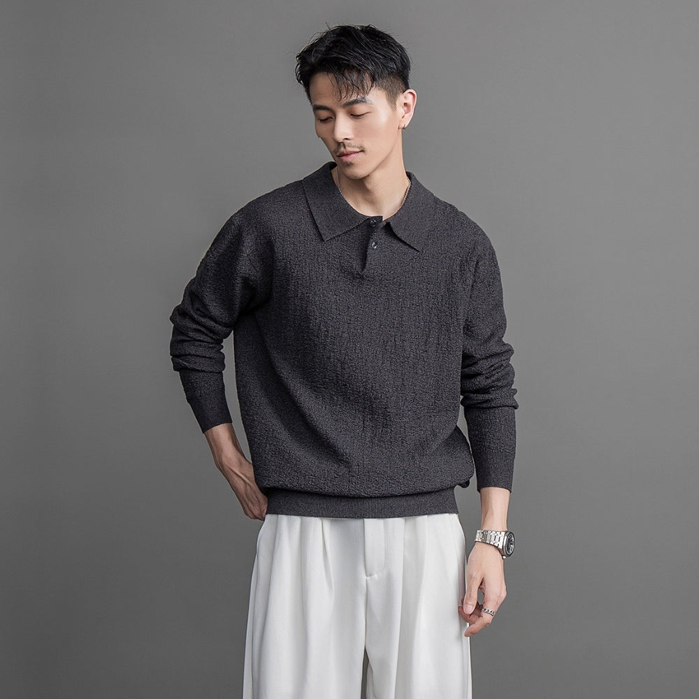 Melange Relax Polo Knit  #FS003