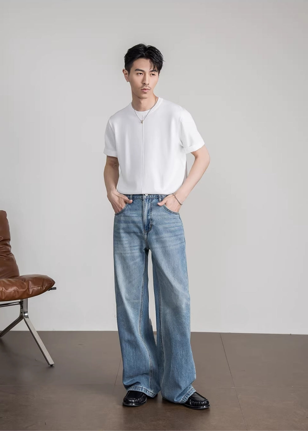 Vintage Blue Wide Denim #FS037