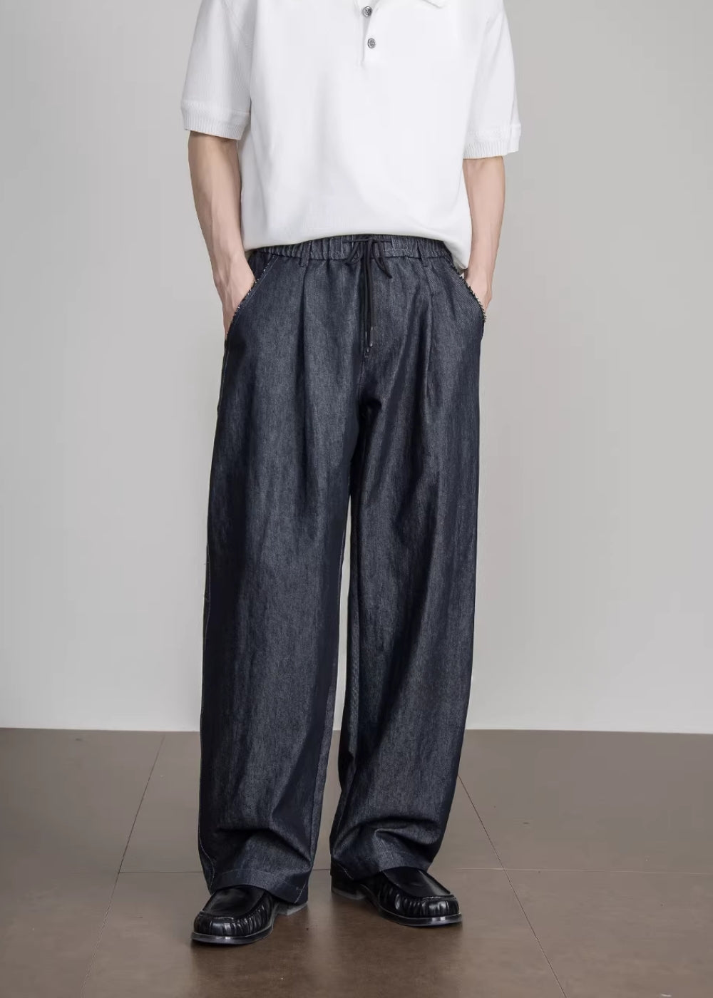 Dark Indigo Drape Denim #FS035