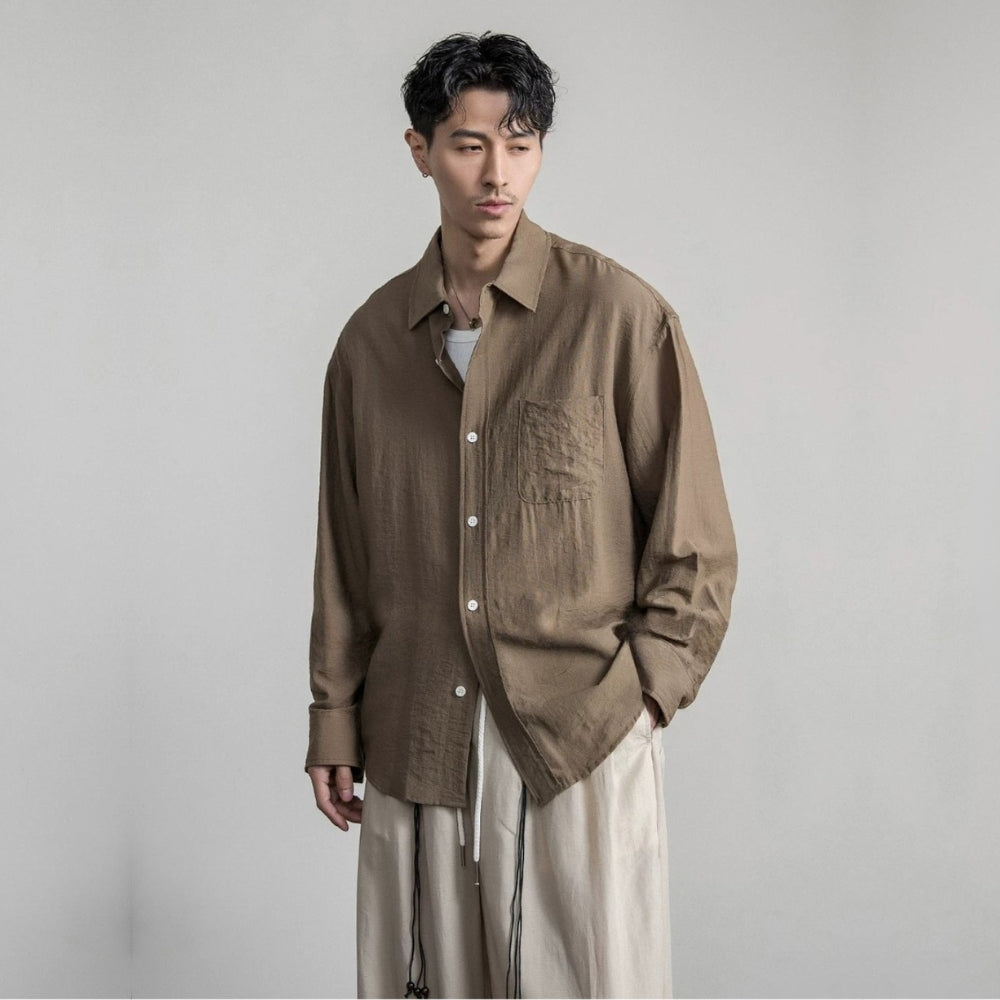 Airy Linen Relax Shirt  #FS030