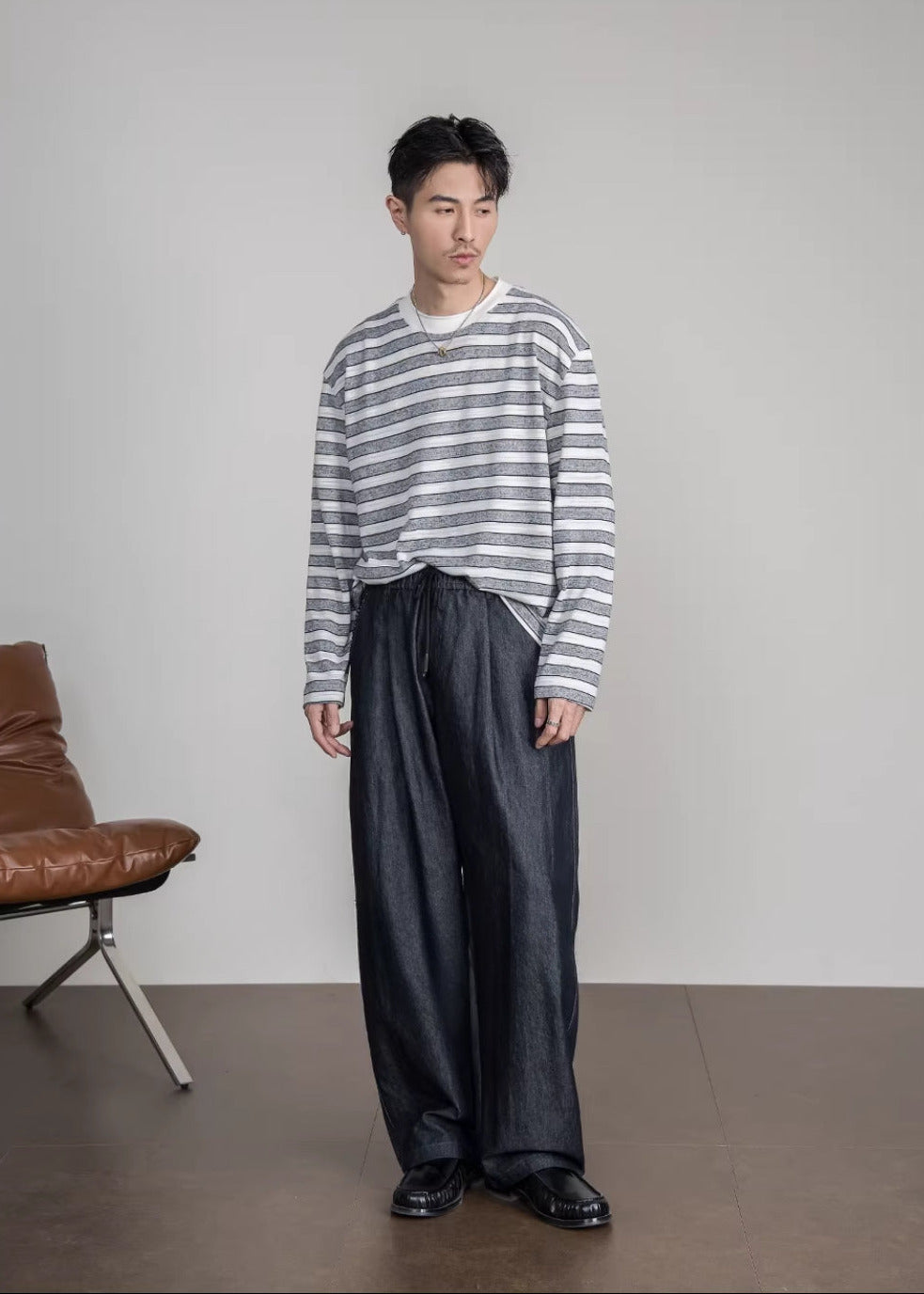 Dark Indigo Drape Denim #FS035