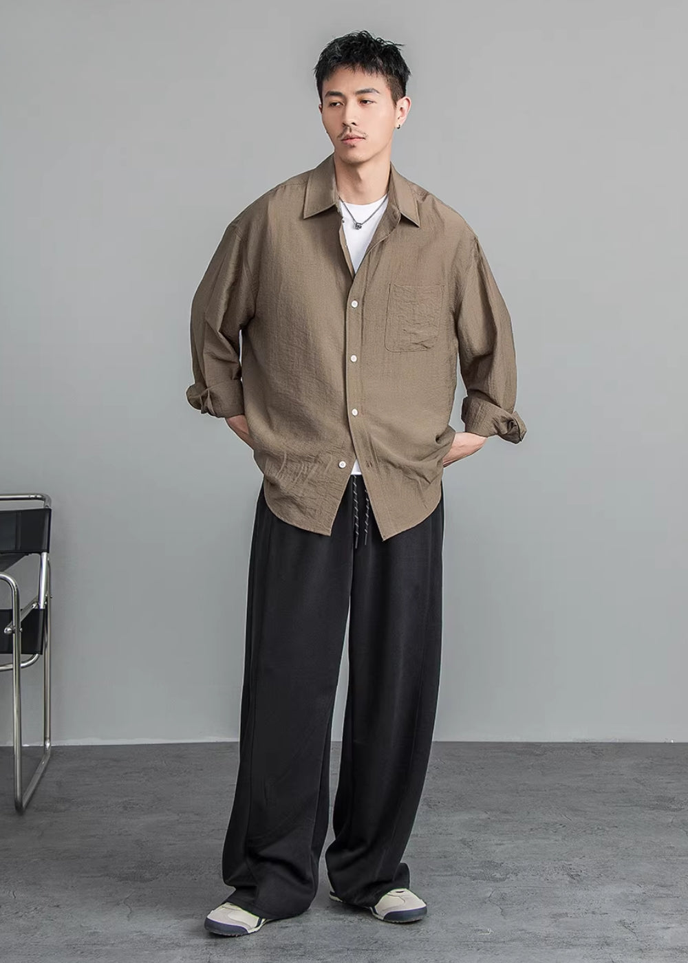 Airy Linen Relax Shirt  #FS030