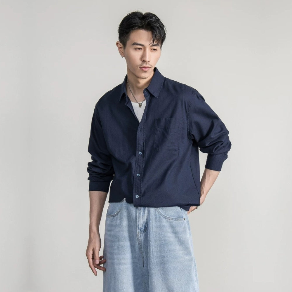 Calm Linen Loose Shirt  #FS055
