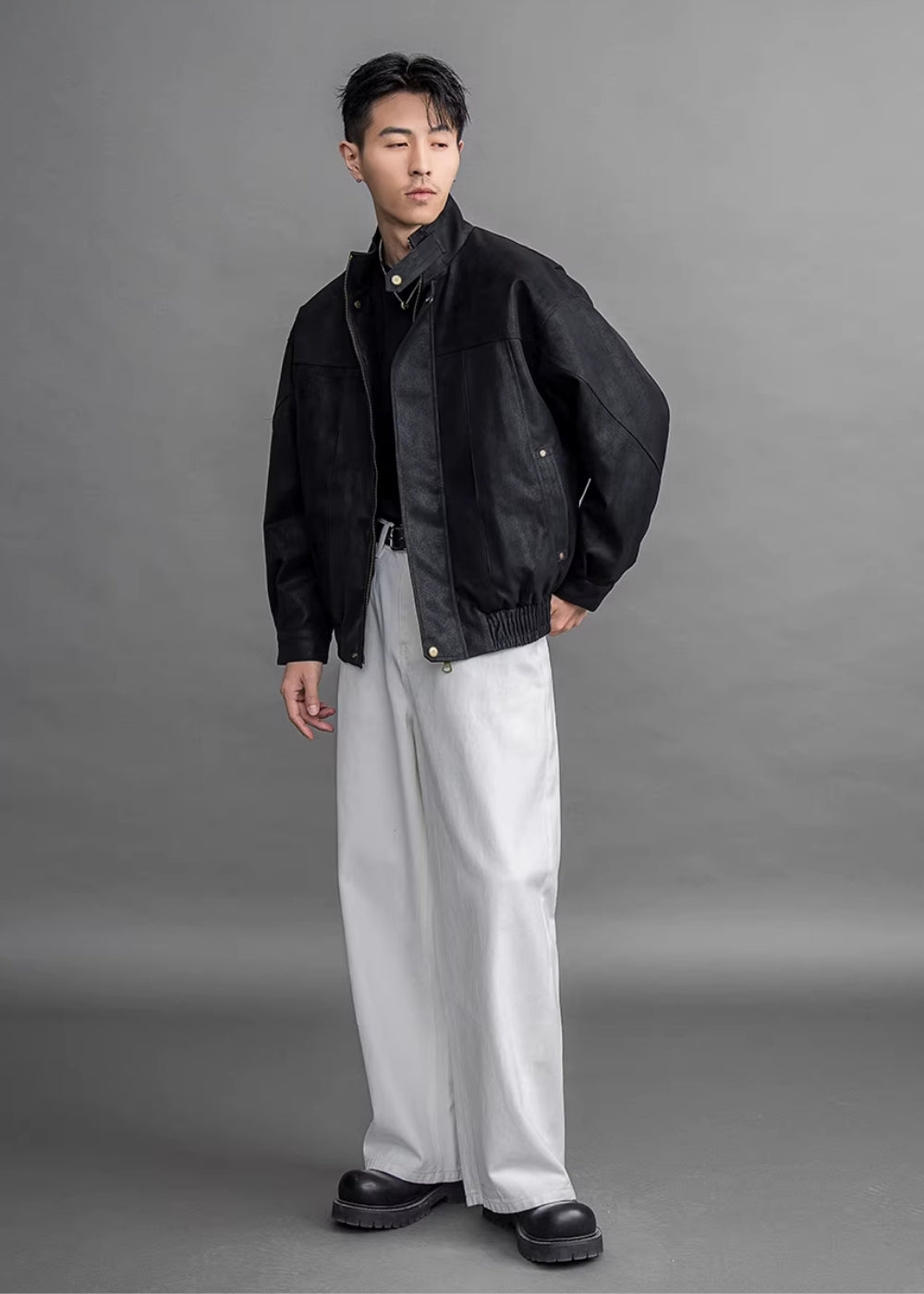 Ash Fade Zip Blouson  #FS023