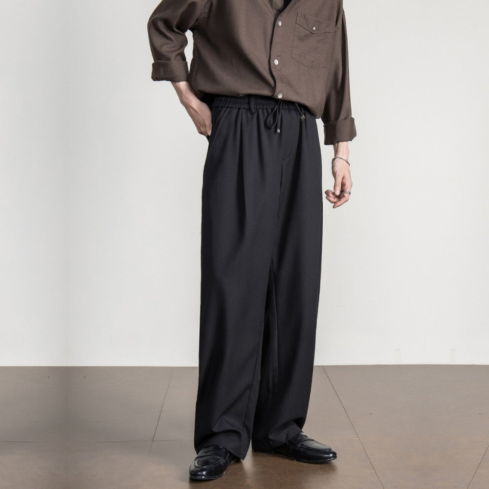 Structured Drape Wide Trousers  #FS076