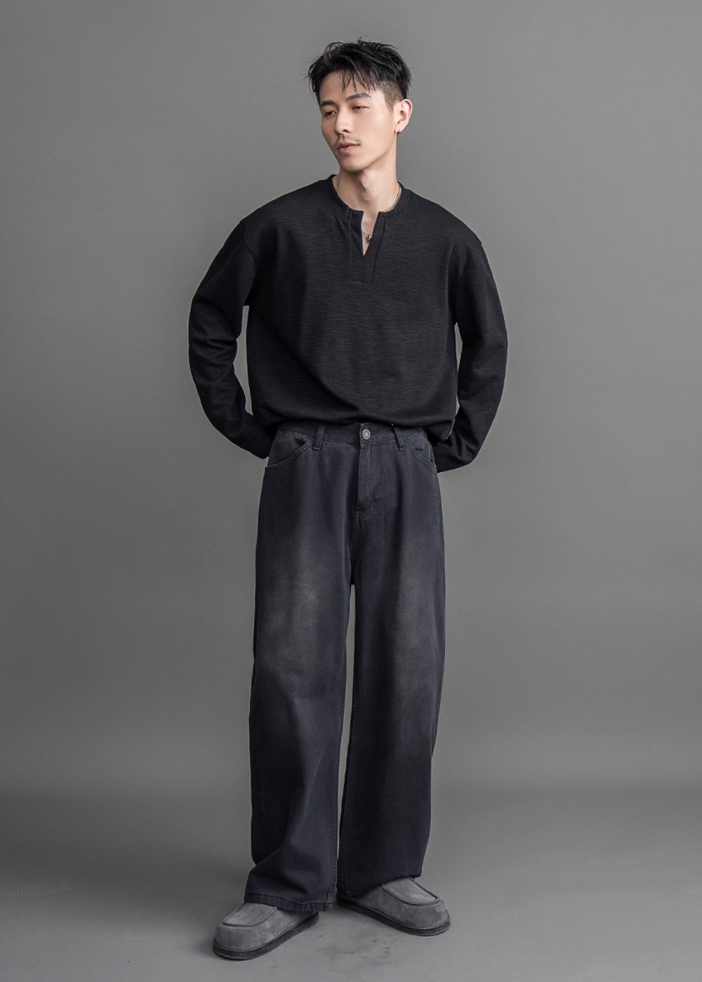 Matte Fade Wide Denim  #FS009