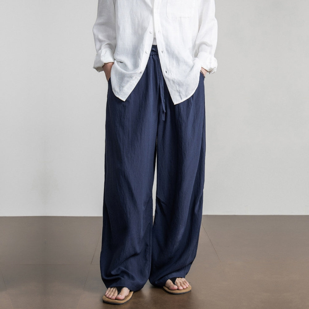 Tencel Blend Wide Drape Pants  #FS093