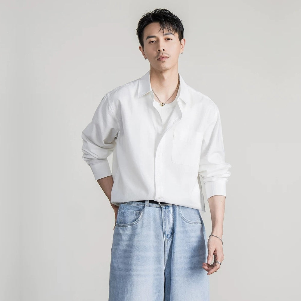 Calm Linen Loose Shirt  #FS055