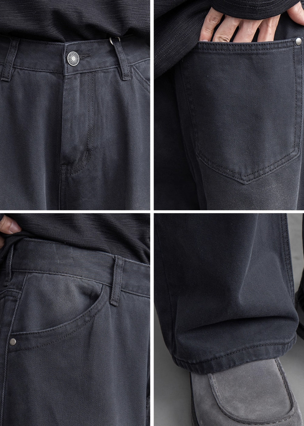 Matte Fade Wide Denim  #FS009