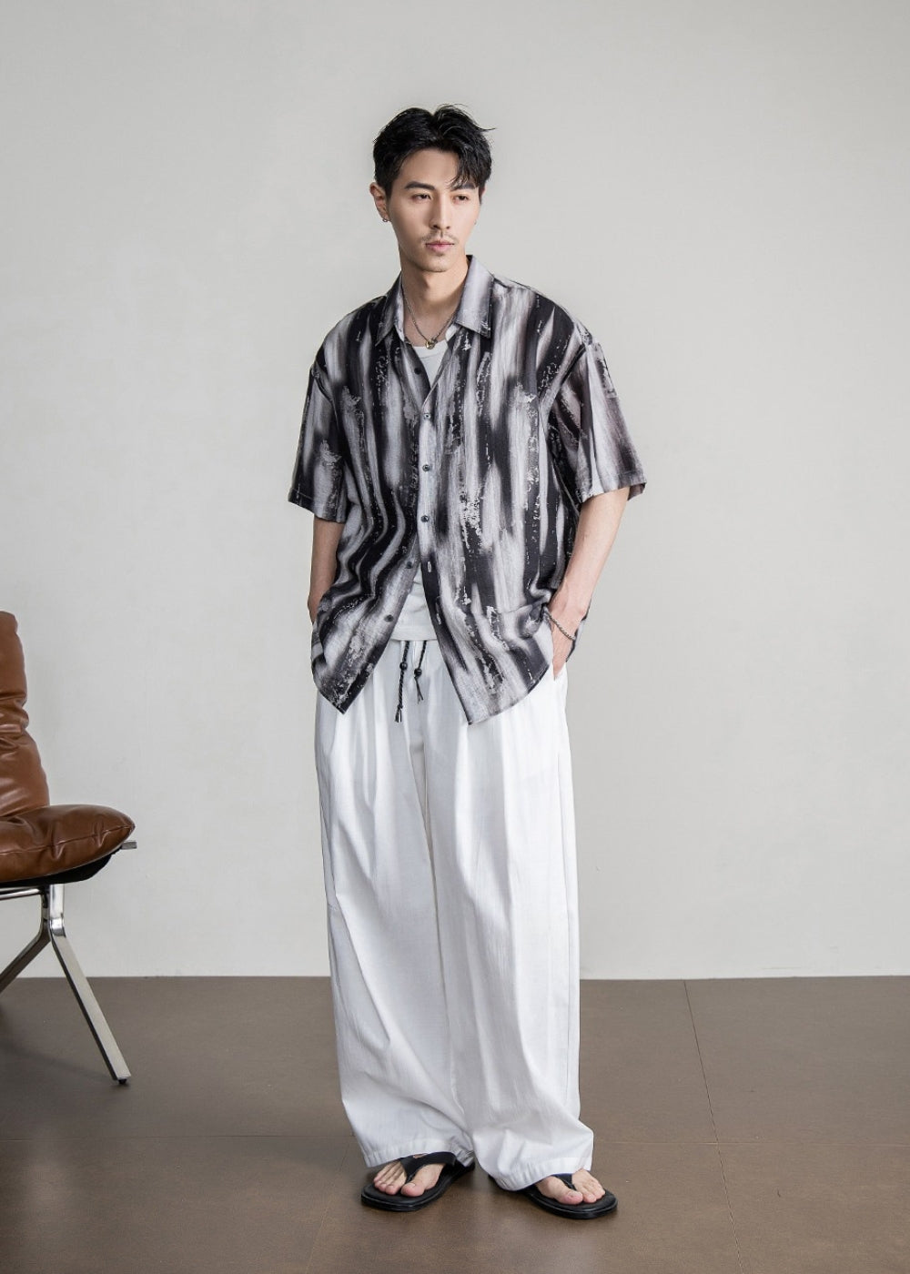 Abstract Gradient Loose Shirt  #FS084