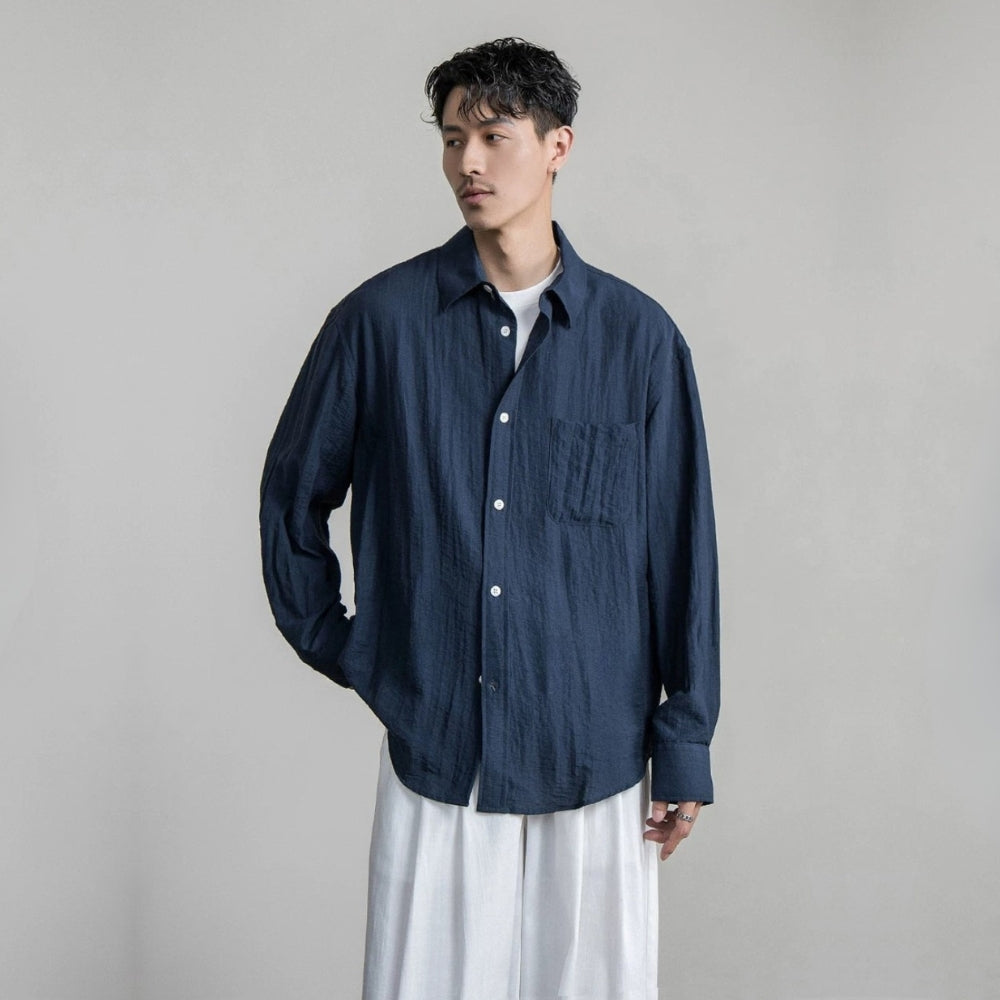 Airy Linen Relax Shirt  #FS030