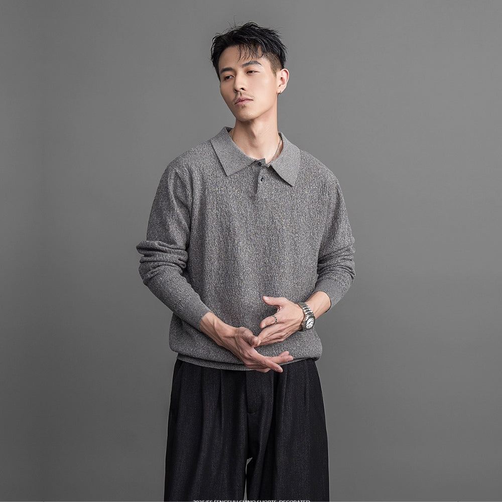 Melange Relax Polo Knit  #FS003