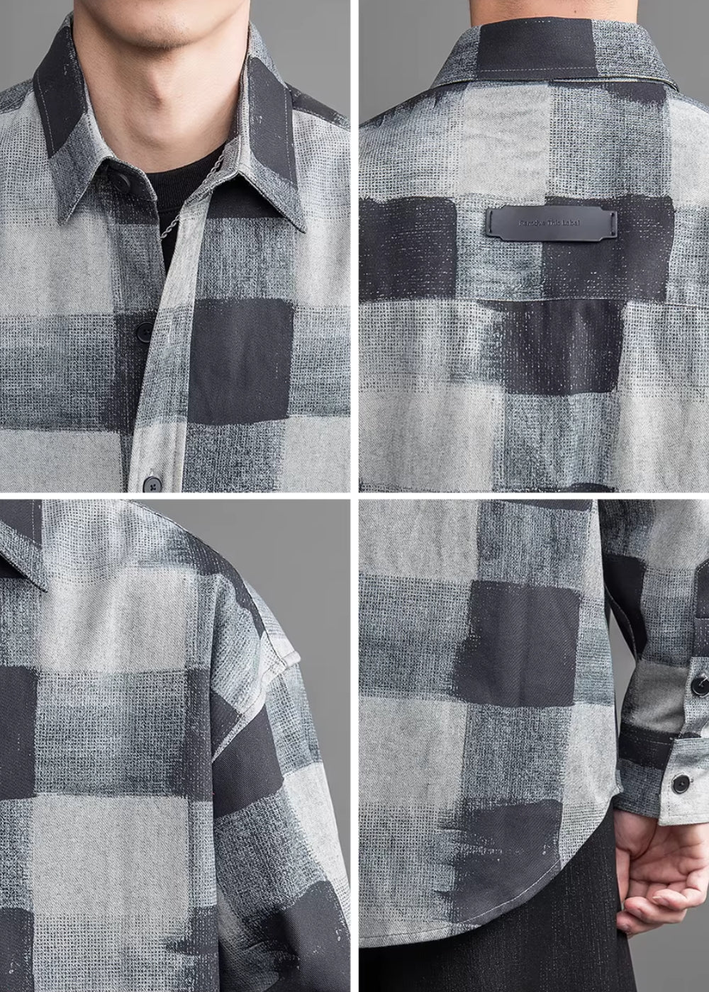 Calm Tone Check Shirt  #FS029