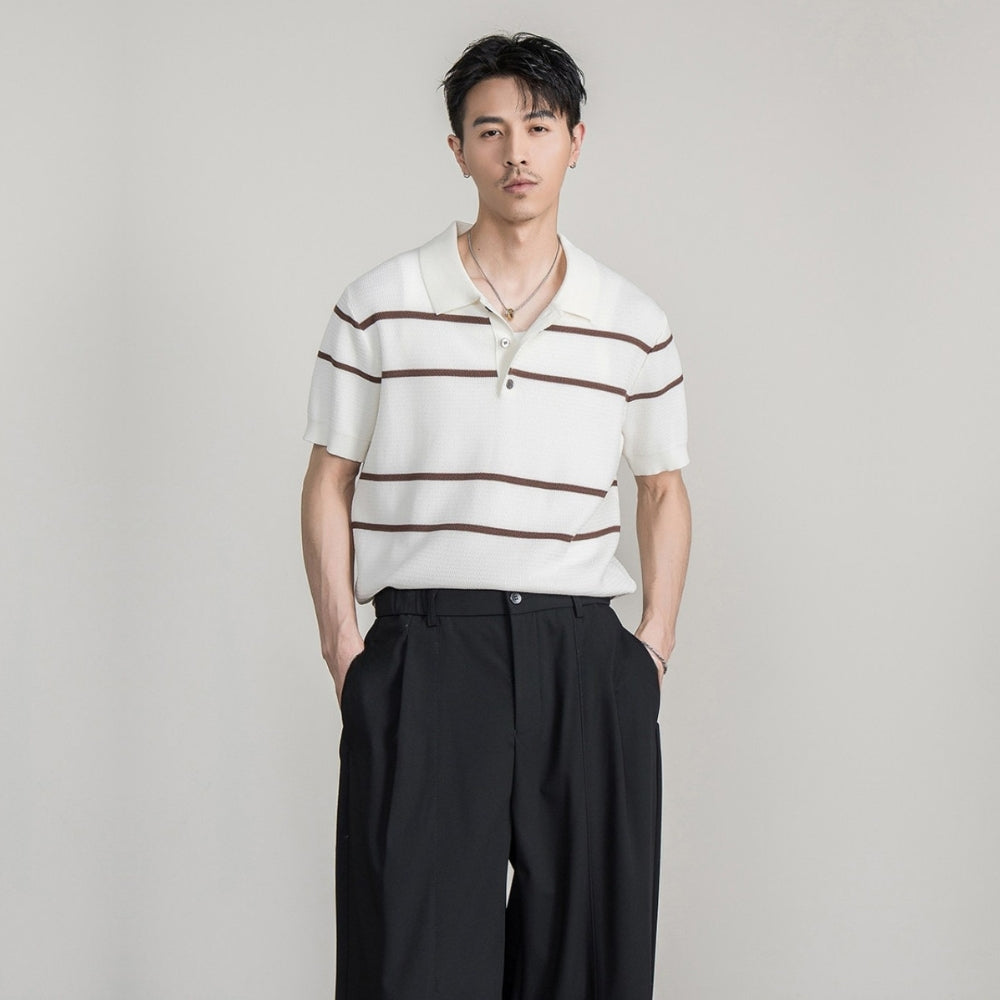 Classic Stripe Lyocell Polo  #FS101