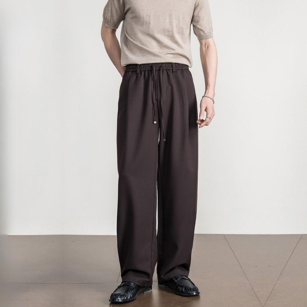 Structured Drape Wide Trousers  #FS076