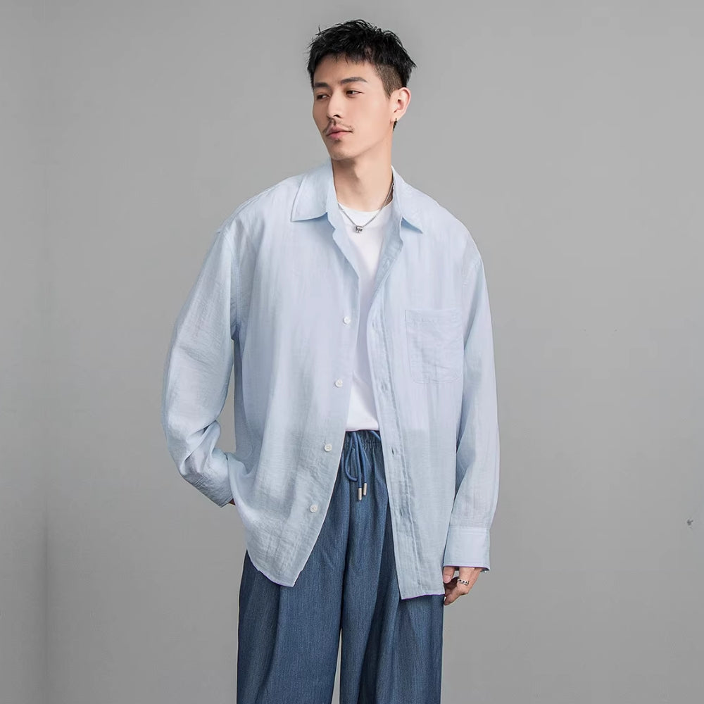 Airy Linen Relax Shirt  #FS030