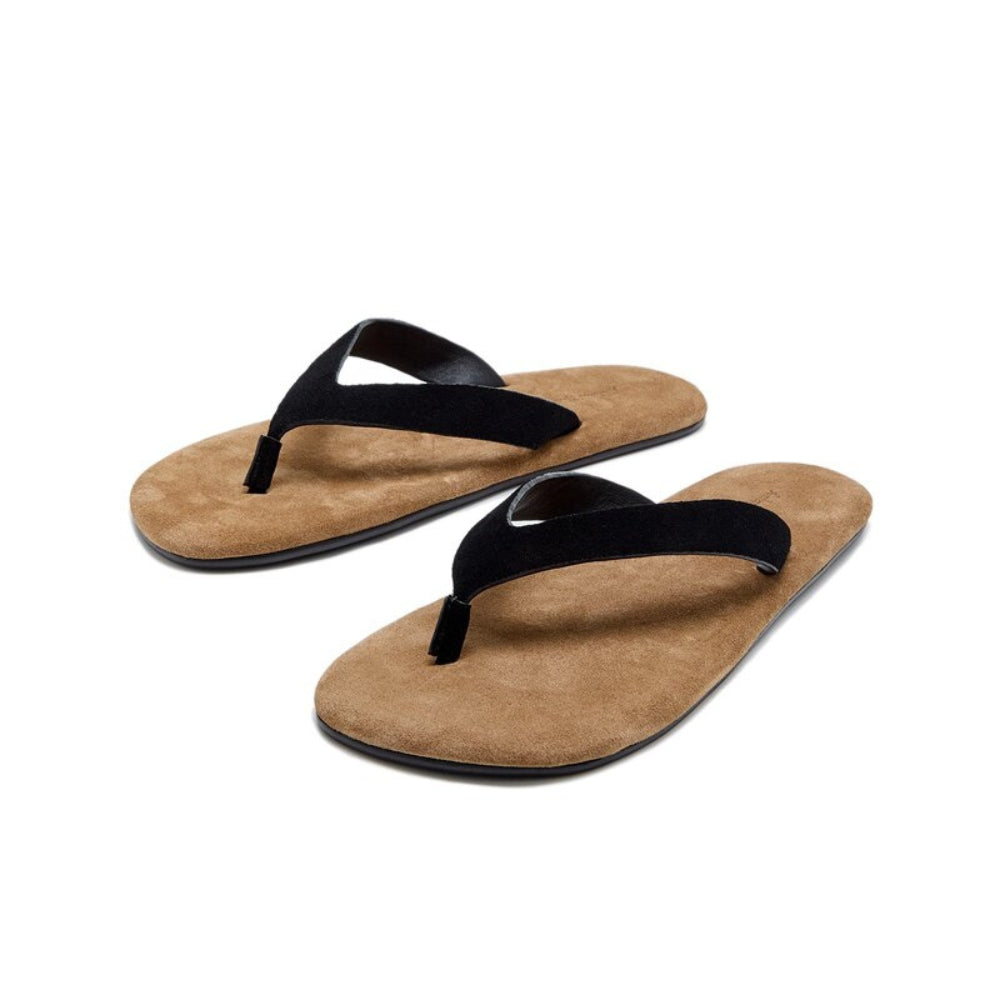 Minimal Leather Thong Sandals  #AS001
