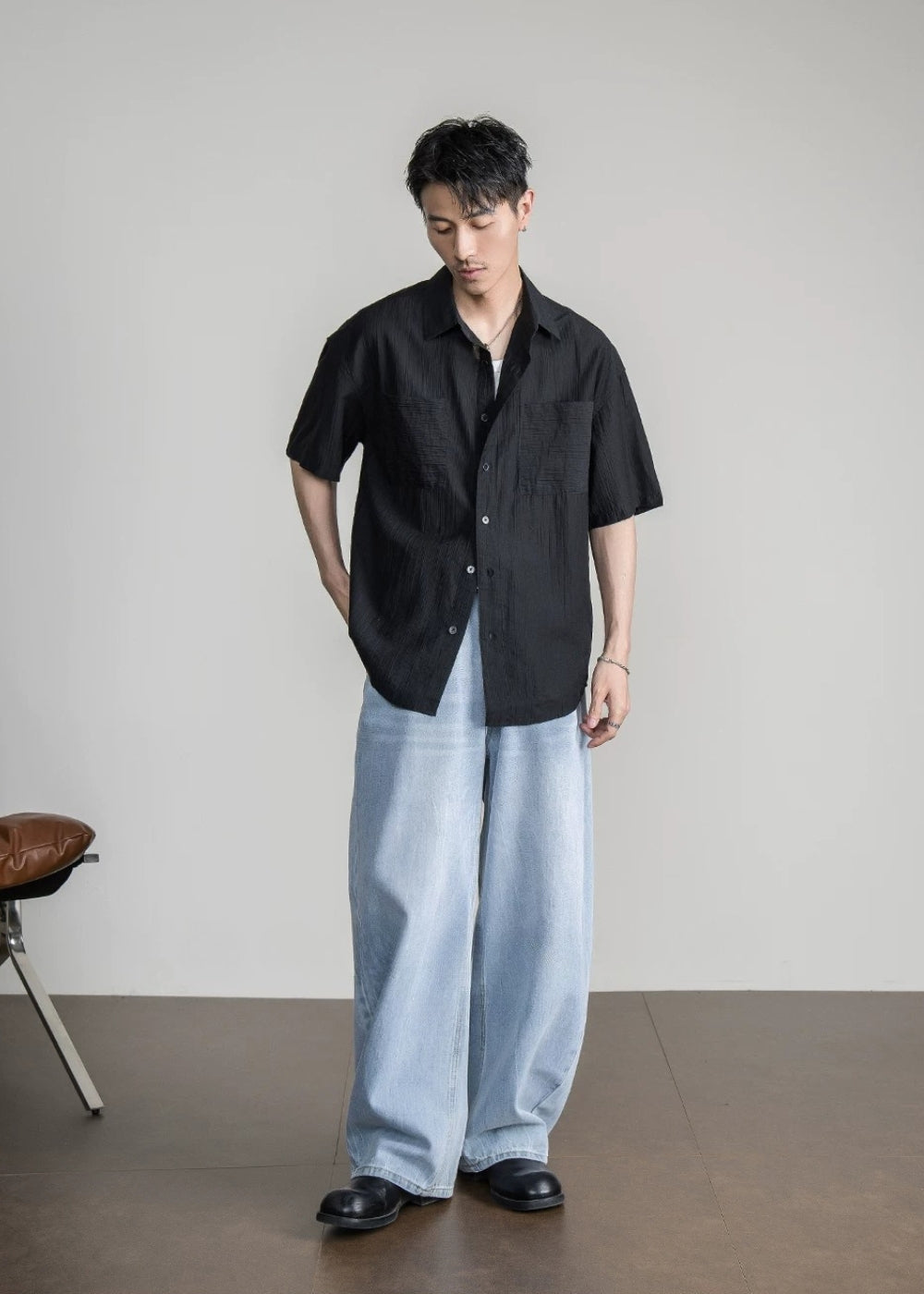 Soft Lyocell Oversized Shirt  #FS082