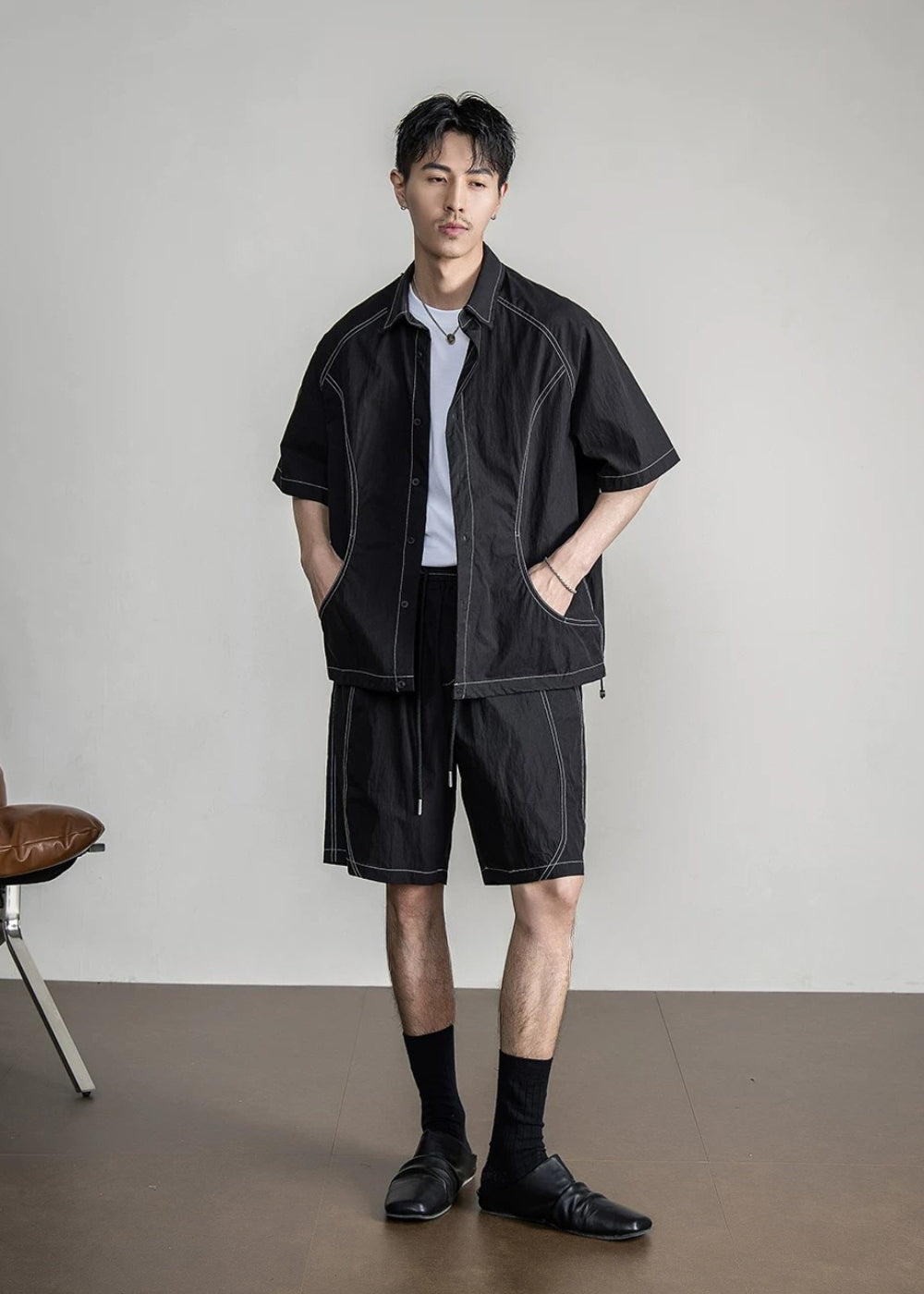Cotton Stitch Short Set  #FS074