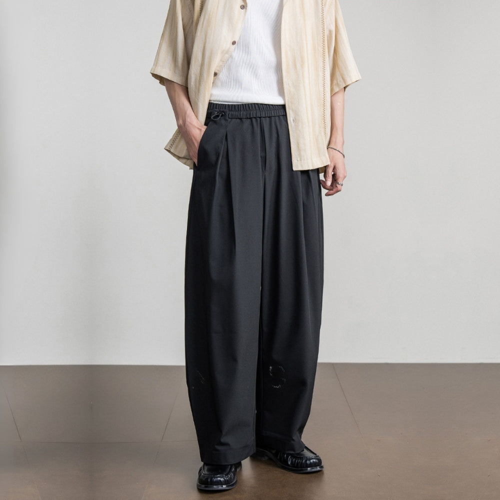 Smart Drape Wide Trousers  #FS097
