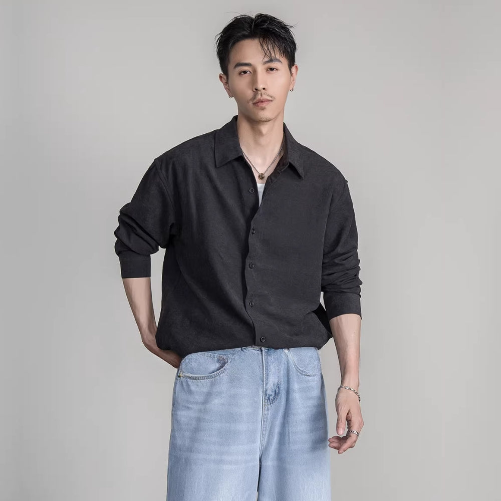 Smooth Matte Loose Shirt  #FS032