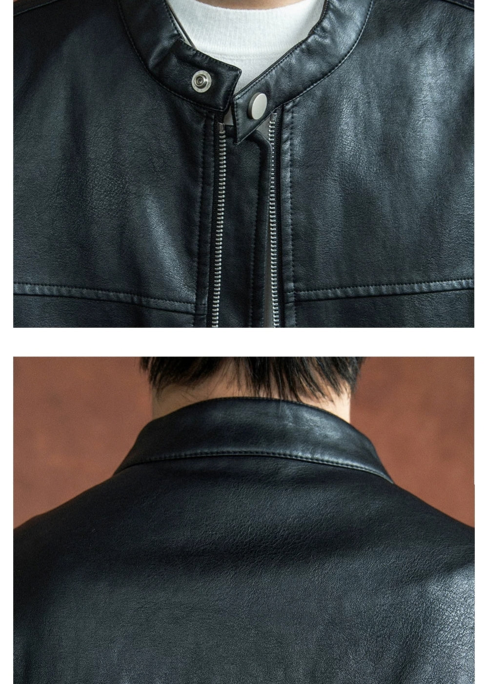 Minimal Faux Leather Jacket  #SF004