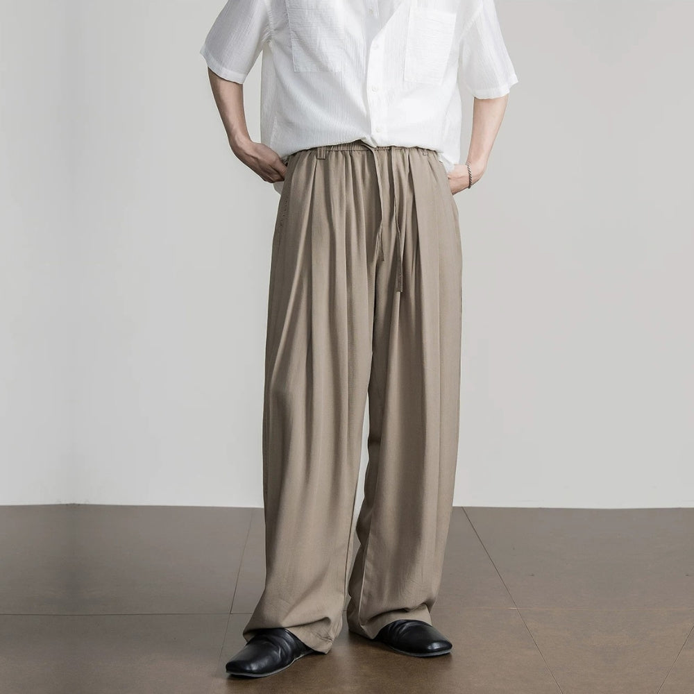 Drape Lyocell Tuck Pants  #FS058