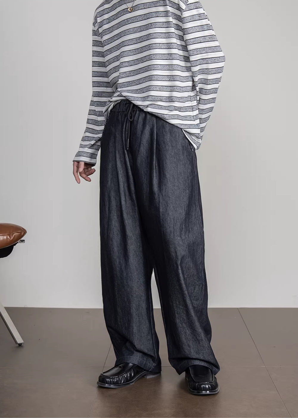 Dark Indigo Drape Denim #FS035